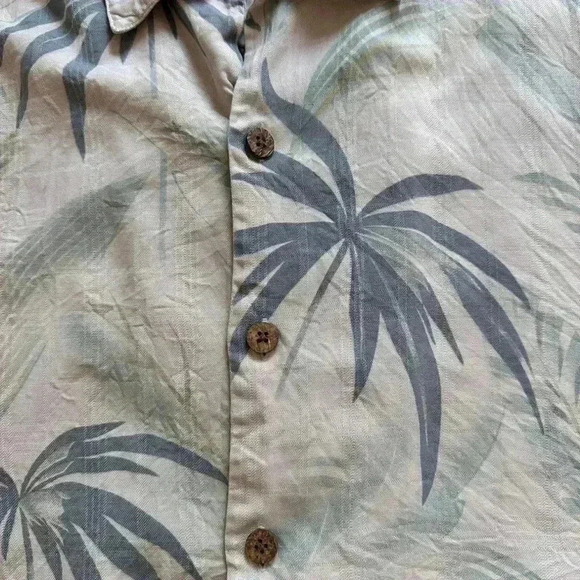 Vintage Tommy Bahama Palm Trees Hawaiian 100% Silk Shirt Size 2XL - Picture 5 of 7